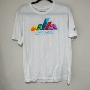 Disney Mens White D23 Expo Disney Parks Imagining Tomorrow Today T-Shirt Size XL